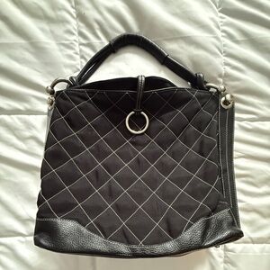 BCBG Maxazria Black leather Quilted Shoulder Bag